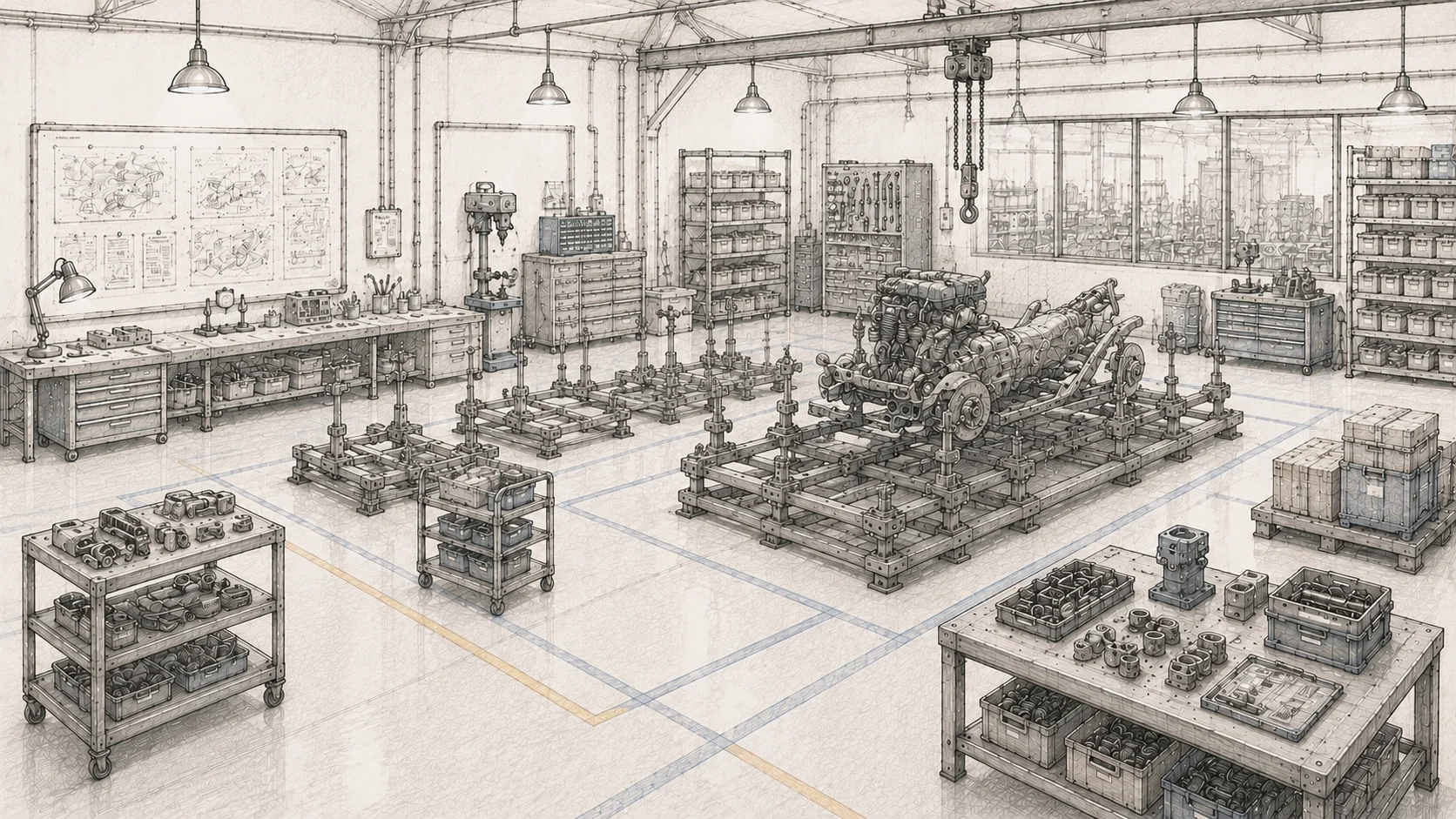 Vehicle production inside the ScrapLab Motors workshop